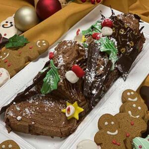 Try our Chocolate Yule Log Cake for the Holidays at Potomac Sweets